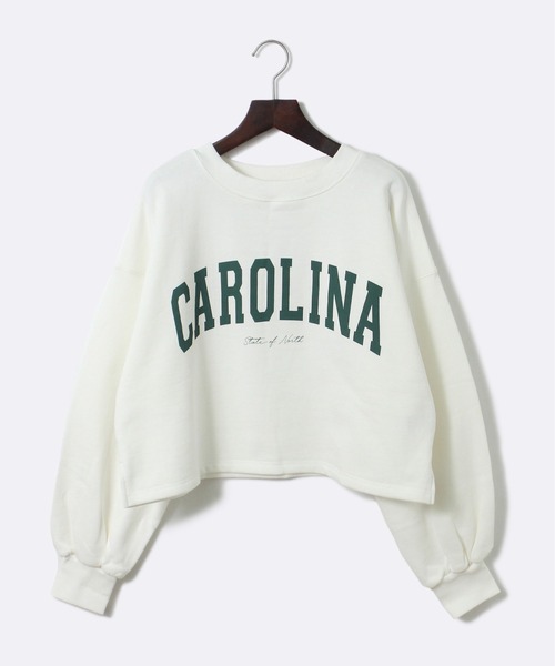 NOMAE（ノーマエ）の「【NOMAE】ショートカレッジロゴトレーナー（スウェット・レディース・ホワイト/ライトグレー/グレー/ライトグリーン/ダークブルー・FREE）」の13枚目の写真