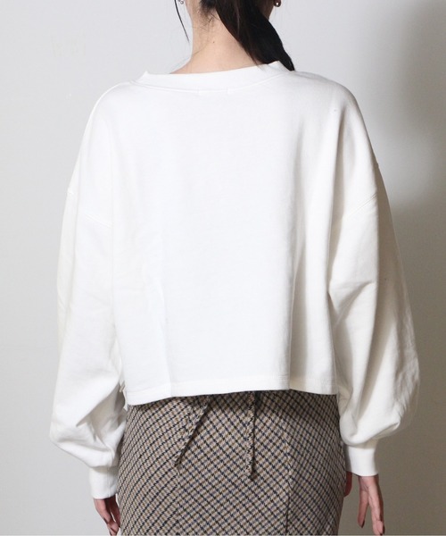 NOMAE（ノーマエ）の「【NOMAE】ショートカレッジロゴトレーナー（スウェット・レディース・ホワイト/ライトグレー/グレー/ライトグリーン/ダークブルー・FREE）」の20枚目の写真