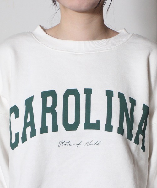 NOMAE（ノーマエ）の「【NOMAE】ショートカレッジロゴトレーナー（スウェット・レディース・ホワイト/ライトグレー/グレー/ライトグリーン/ダークブルー・FREE）」の19枚目の写真