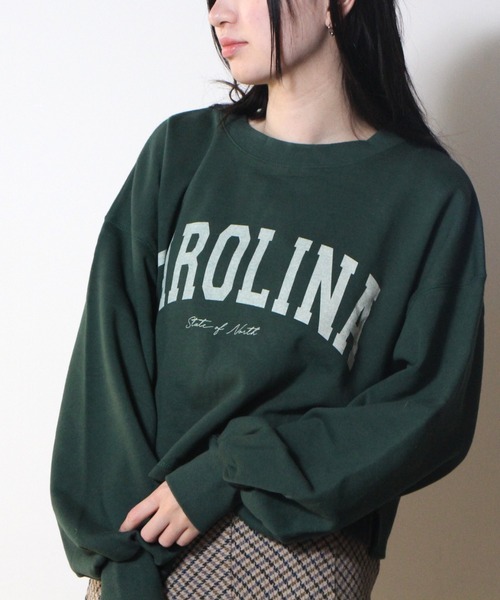 NOMAE（ノーマエ）の「【NOMAE】ショートカレッジロゴトレーナー（スウェット・レディース・ホワイト/ライトグレー/グレー/ライトグリーン/ダークブルー・FREE）」の14枚目の写真