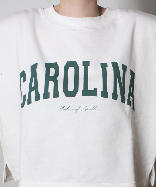 NOMAE（ノーマエ）の「【NOMAE】ショートカレッジロゴトレーナー（スウェット・レディース・ホワイト/ライトグレー/グレー/ライトグリーン/ダークブルー・FREE）」の15枚目の写真