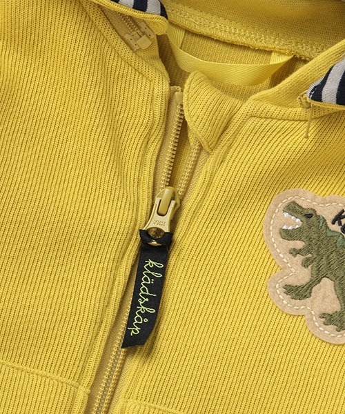 kladskap（クレードスコープ）の「サガラ恐竜ジップパーカ（パーカー・キッズ・マスタード/トップグレー/モカ・100cm/120cm/80ｃｍ/110cm/90cm/130cm）」の11枚目の写真