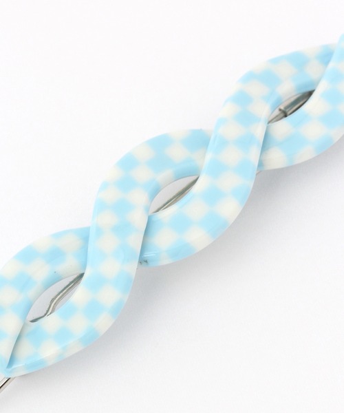 Me%（ミィパーセント）の「チェッカーローマピン（ヘアピン・レディース・ブラック/サックスブルー/ライトグレー・FREE）」の8枚目の写真