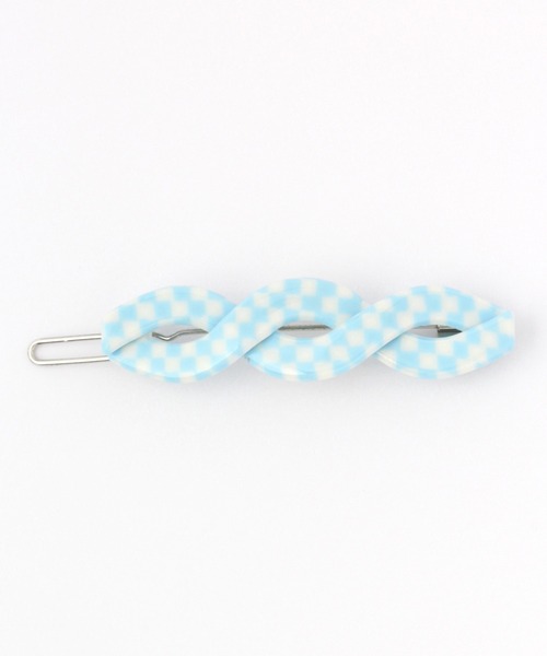 Me%（ミィパーセント）の「チェッカーローマピン（ヘアピン・レディース・ブラック/サックスブルー/ライトグレー・FREE）」の12枚目の写真