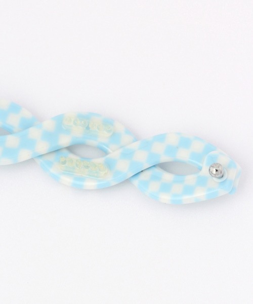 Me%（ミィパーセント）の「チェッカーローマピン（ヘアピン・レディース・ブラック/サックスブルー/ライトグレー・FREE）」の16枚目の写真