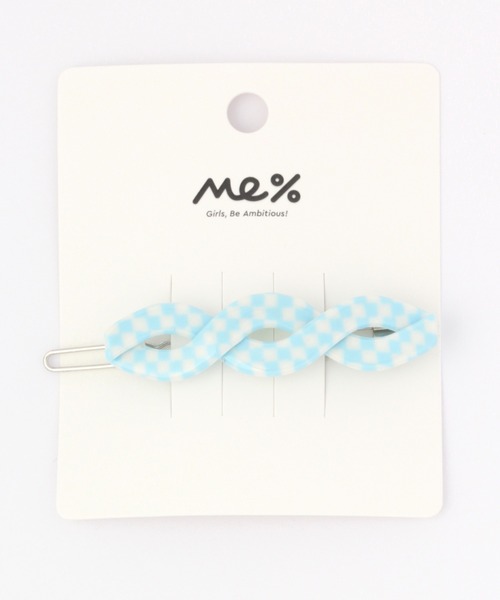 Me%（ミィパーセント）の「チェッカーローマピン（ヘアピン・レディース・ブラック/サックスブルー/ライトグレー・FREE）」の18枚目の写真