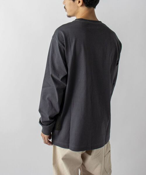 KELTY(ケルティ)の「【KELTY/ケルティ】GLOSTER別注 カーゴポケット付 ロングスリーブTシャツ(Tシャツ/カットソー・メンズ・ホワイト/チャコールグレー/ベージュ/オレンジ・MEDIUM/LARGE)」の14枚目の写真