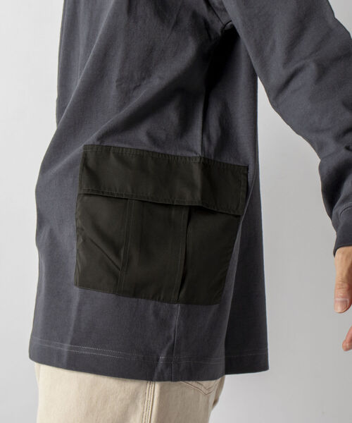 KELTY(ケルティ)の「【KELTY/ケルティ】GLOSTER別注 カーゴポケット付 ロングスリーブTシャツ(Tシャツ/カットソー・メンズ・ホワイト/チャコールグレー/ベージュ/オレンジ・MEDIUM/LARGE)」の15枚目の写真