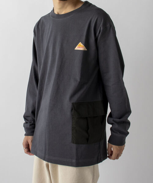 KELTY(ケルティ)の「【KELTY/ケルティ】GLOSTER別注 カーゴポケット付 ロングスリーブTシャツ(Tシャツ/カットソー・メンズ・ホワイト/チャコールグレー/ベージュ/オレンジ・MEDIUM/LARGE)」の17枚目の写真