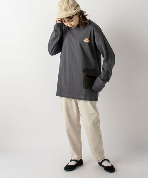 KELTY(ケルティ)の「【KELTY/ケルティ】GLOSTER別注 カーゴポケット付 ロングスリーブTシャツ(Tシャツ/カットソー・メンズ・ホワイト/チャコールグレー/ベージュ/オレンジ・MEDIUM/LARGE)」の18枚目の写真