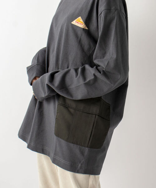 KELTY(ケルティ)の「【KELTY/ケルティ】GLOSTER別注 カーゴポケット付 ロングスリーブTシャツ(Tシャツ/カットソー・メンズ・ホワイト/チャコールグレー/ベージュ/オレンジ・MEDIUM/LARGE)」の21枚目の写真