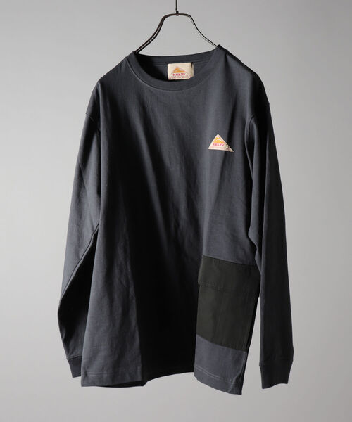 KELTY(ケルティ)の「【KELTY/ケルティ】GLOSTER別注 カーゴポケット付 ロングスリーブTシャツ(Tシャツ/カットソー・メンズ・ホワイト/チャコールグレー/ベージュ/オレンジ・MEDIUM/LARGE)」の9枚目の写真