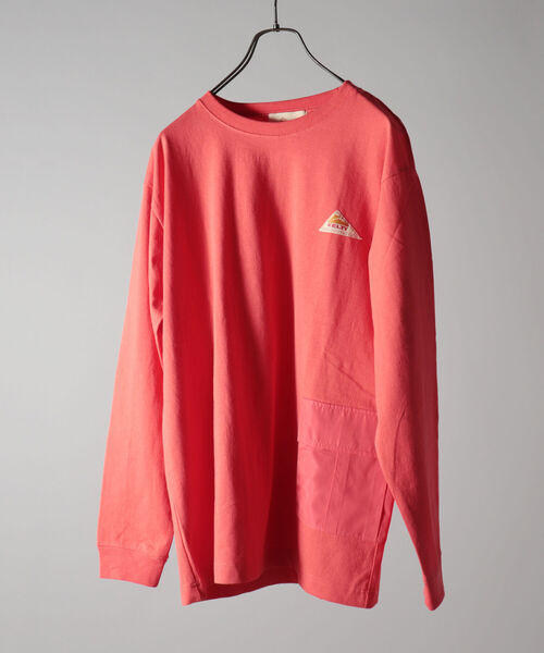 KELTY(ケルティ)の「【KELTY/ケルティ】GLOSTER別注 カーゴポケット付 ロングスリーブTシャツ(Tシャツ/カットソー・メンズ・ホワイト/チャコールグレー/ベージュ/オレンジ・MEDIUM/LARGE)」の11枚目の写真