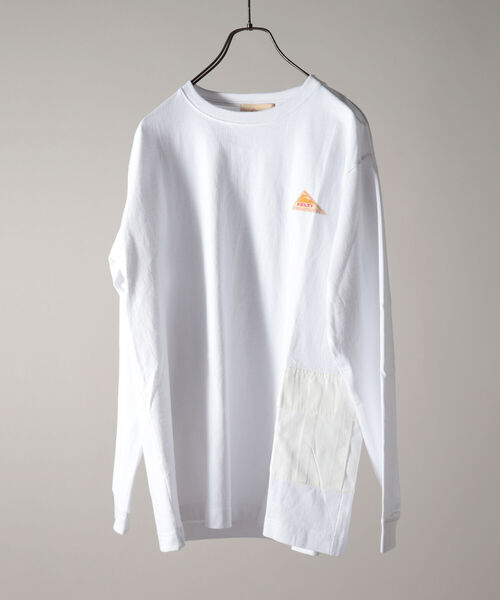 KELTY(ケルティ)の「【KELTY/ケルティ】GLOSTER別注 カーゴポケット付 ロングスリーブTシャツ(Tシャツ/カットソー・メンズ・ホワイト/チャコールグレー/ベージュ/オレンジ・MEDIUM/LARGE)」の12枚目の写真