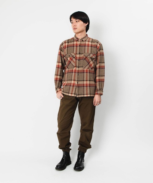 Port Bridge(ポートブリッジ)の「PORT BRIDGE DRILL TWILL PLAID SHIRTS ポートブリッジ オーバーサイズ チェックシャツ(シャツ/ブラウス・メンズ・ベージュ/カーキ・MEDIUM/LARGE)」の9枚目の写真