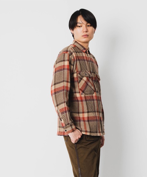 Port Bridge(ポートブリッジ)の「PORT BRIDGE DRILL TWILL PLAID SHIRTS ポートブリッジ オーバーサイズ チェックシャツ(シャツ/ブラウス・メンズ・ベージュ/カーキ・MEDIUM/LARGE)」の8枚目の写真