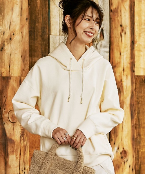 BAYFLOW（ベイフロー）の「ウォームダンボールパーカー（パーカー・レディース・ライトグレー/ブラック/オフホワイト/ブルー/ラベンダー・SMALL/MEDIUM）」の2枚目の写真