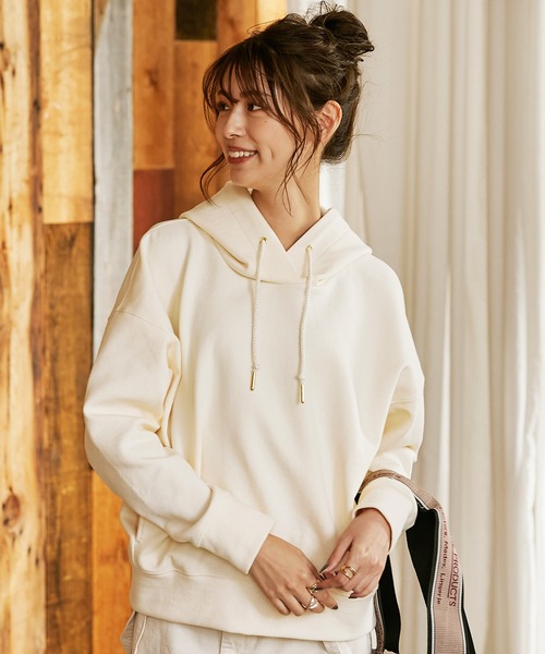 BAYFLOW（ベイフロー）の「ウォームダンボールパーカー（パーカー・レディース・ライトグレー/ブラック/オフホワイト/ブルー/ラベンダー・SMALL/MEDIUM）」の9枚目の写真