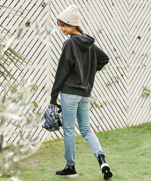 BAYFLOW（ベイフロー）の「ウォームダンボールパーカー（パーカー・レディース・ライトグレー/ブラック/オフホワイト/ブルー/ラベンダー・SMALL/MEDIUM）」の10枚目の写真