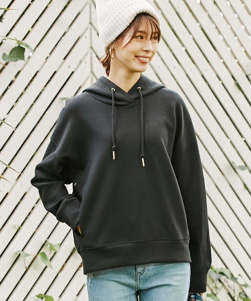 BAYFLOW（ベイフロー）の「ウォームダンボールパーカー（パーカー・レディース・ライトグレー/ブラック/オフホワイト/ブルー/ラベンダー・SMALL/MEDIUM）」の11枚目の写真