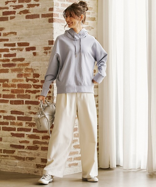 BAYFLOW（ベイフロー）の「ウォームダンボールパーカー（パーカー・レディース・ライトグレー/ブラック/オフホワイト/ブルー/ラベンダー・SMALL/MEDIUM）」の14枚目の写真