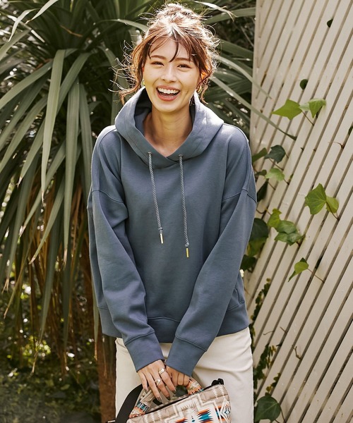 BAYFLOW（ベイフロー）の「ウォームダンボールパーカー（パーカー・レディース・ライトグレー/ブラック/オフホワイト/ブルー/ラベンダー・SMALL/MEDIUM）」の15枚目の写真