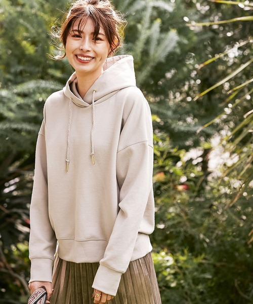 BAYFLOW（ベイフロー）の「ウォームダンボールパーカー（パーカー・レディース・ライトグレー/ブラック/オフホワイト/ブルー/ラベンダー・SMALL/MEDIUM）」の18枚目の写真