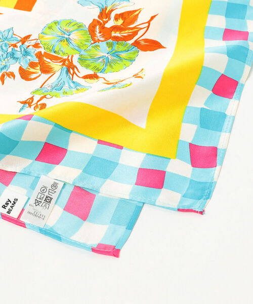 Ray BEAMS（レイビームス）の「Ray BEAMS / フラワー スカーフ（バンダナ/スカーフ・レディース・サックスブルー/ピンク・ONE SIZE）」の10枚目の写真