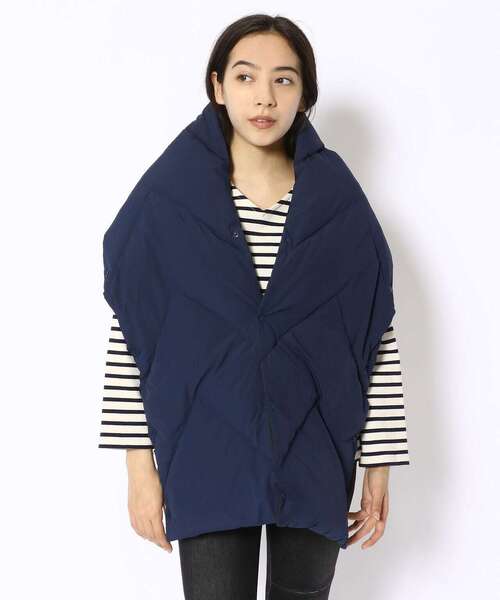 MANASTASH（マナスタッシュ）の「MANASTASH/マナスタッシュ　ISO 700 REVERSIBLE MUFFLER リバーシブルダウンマフラー（マフラー・レディース・ブラック/ベージュ/グレー・FREE）」の9枚目の写真