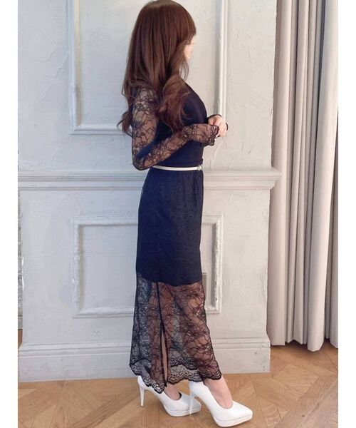 RESEXXY(リゼクシー)の「リバーシブルレースニットスカート【セットアップ着用可能】(スカート・レディース・ホワイト/ブラック/ベージュ・FREE)」の6枚目の写真