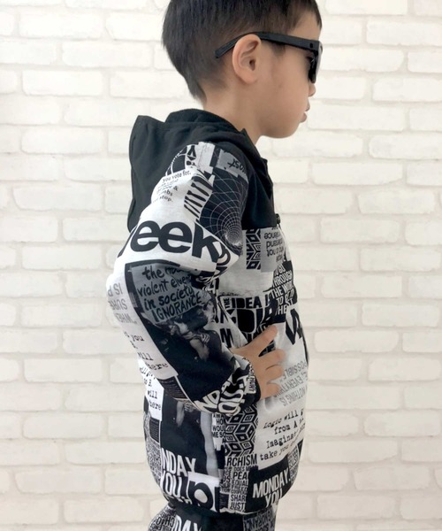 THE CASUAL（カジュアル）の「防風 ジップアップ パーカー キッズ（パーカー・キッズ・ブラック/チャコール/ホワイト系その他2/グレー系/杢グレー/グレー系その他/ホワイト/ホワイト系その他・160cm/150cm/140cm/130cm/120cm/110cm）」の9枚目の写真