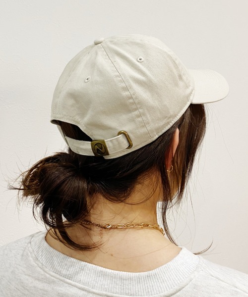 newhattan（ニューハッタン）の「【newhattan】ツイルCAP（キャップ・レディース・ホワイト/ブラック/ネイビー/ブラウン/オリーブ/カーキ/アイボリー/スミクロ/テラコッタ・FREE）」の3枚目の写真