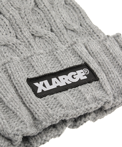XLARGE（エクストララージ）の「LINK BEANIE（ニットキャップ/ビーニー・メンズ・アッシュ/ブラック・ONE SIZE）」の4枚目の写真
