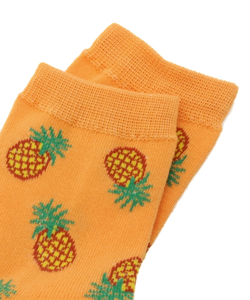 WEGO（ウィゴー）の「WEGO/パイナップルソックス（ソックス/靴下・レディース・グリーン/ピンク/オレンジ/ホワイト・FREE）」の5枚目の写真