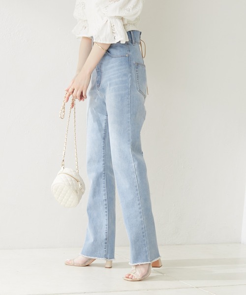 あちゃちゅむ　バックレースアップデニム Lee（リー） ジーンズ デニム デニムパンツ 「SHIPS any別注」Lee