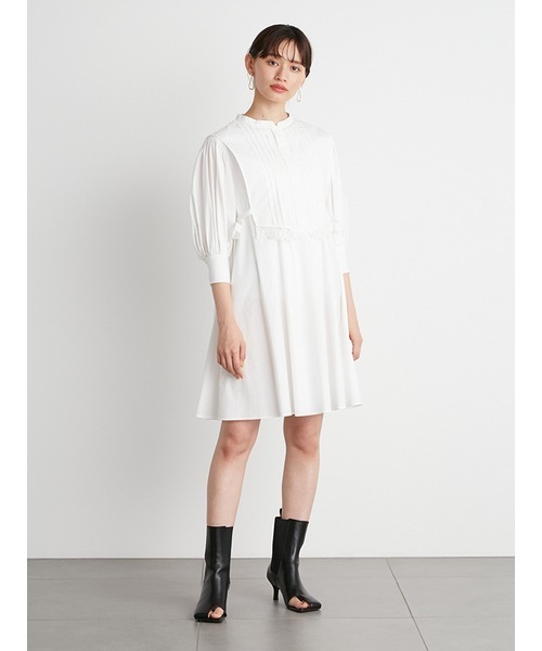 LILY BROWN（リリーブラウン）の「ピンタックデザインミニワンピース（ワンピース・レディース・ブラック/ホワイト/チェック/ブルー・FREE）」の5枚目の写真