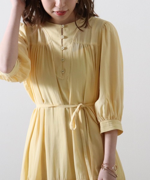 Cheek（チーク）の「ピンタックティアードワンピース（ワンピース・レディース・ミント/オフホワイト/イエロー・FREE）」の21枚目の写真