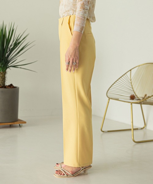 rectangle（レクタングル）の「ハイウエストスラックスパンツ（スラックス・レディース・ブラック/ピンク/イエロー・SMALL/MEDIUM）」の9枚目の写真