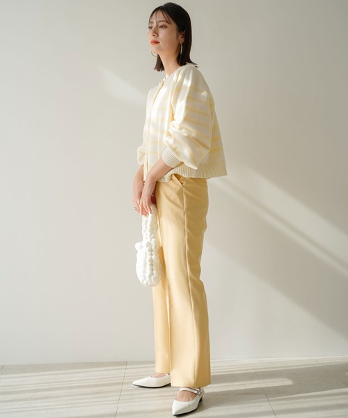 rectangle（レクタングル）の「ハイウエストスラックスパンツ（スラックス・レディース・ブラック/ピンク/イエロー・SMALL/MEDIUM）」の21枚目の写真