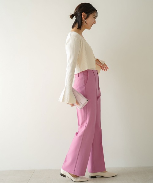 rectangle（レクタングル）の「ハイウエストスラックスパンツ（スラックス・レディース・ブラック/ピンク/イエロー・SMALL/MEDIUM）」の22枚目の写真