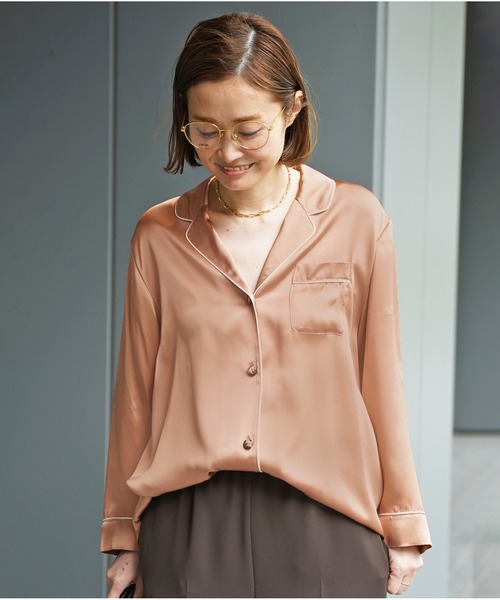 L Angelique ランジェリーク X E I L シルクシャツ シャツ ブラウス Langelique ランジェリーク のファッション通販 Zozotown