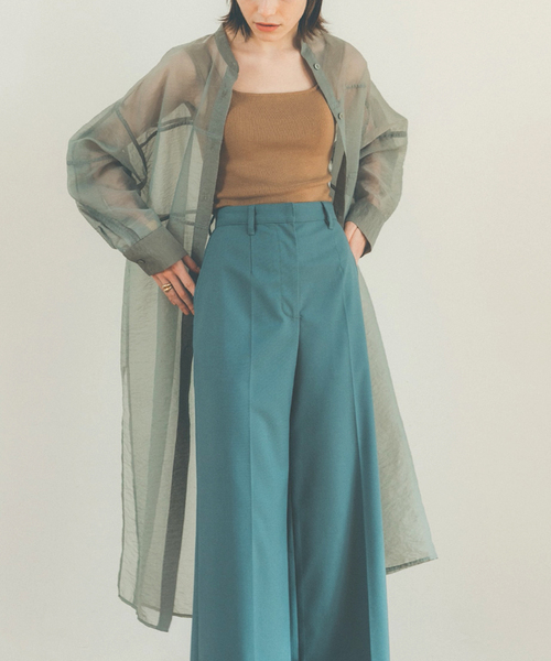 CLANE/クラネ】 SWITCH DESIGN LONG SHEER SHIRTワンピース 