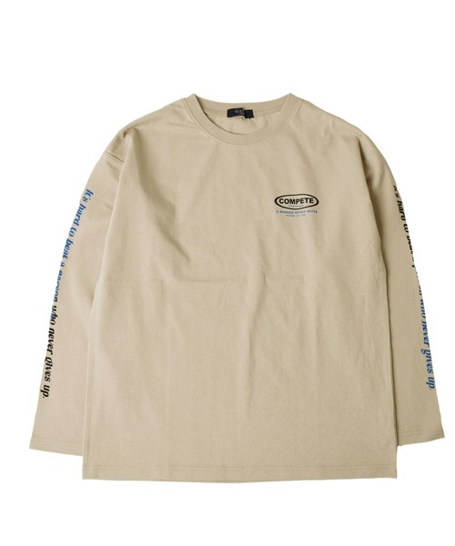 GLAZOS(グラソス)の「OE天竺・ドロップショルダースリーブプリント長袖Tシャツ(Tシャツ/カットソー・キッズ・ベージュ系その他/ブラック/ライム・170cm/130cm/140cm/150cm/160cm)」の14枚目の写真