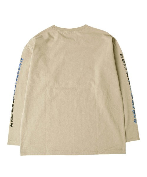 GLAZOS(グラソス)の「OE天竺・ドロップショルダースリーブプリント長袖Tシャツ(Tシャツ/カットソー・キッズ・ベージュ系その他/ブラック/ライム・170cm/130cm/140cm/150cm/160cm)」の11枚目の写真