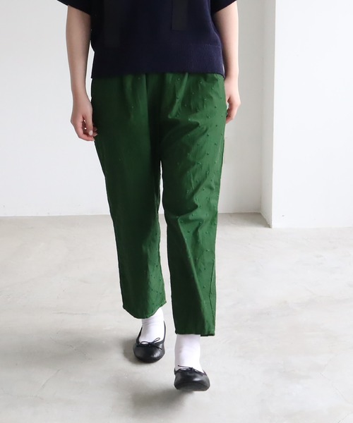yuni キュプラパンツ yuni パンツ コットンキュプラリネン チェック レディース