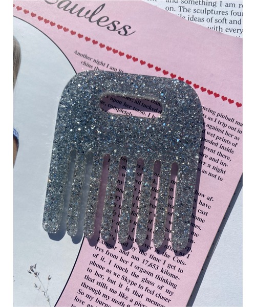 WC（ダブル シー）の「ラメヘアコーム（バレッタ/ヘアクリップ・レディース・ホワイト/ブルー/グリーン・FREE）」の2枚目の写真