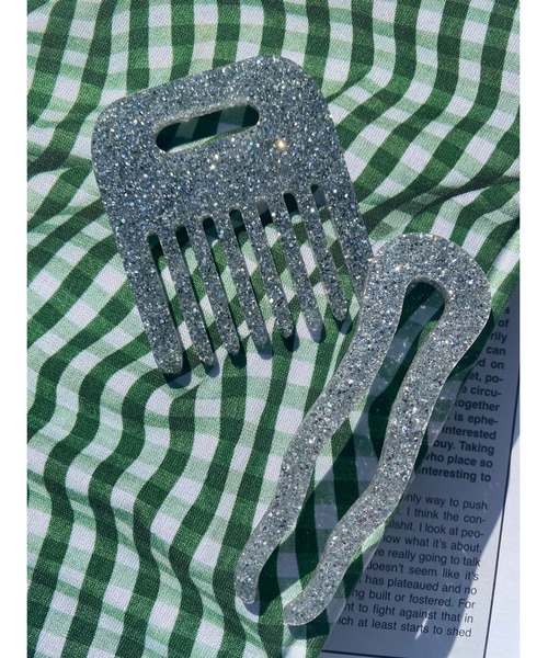 WC（ダブル シー）の「ラメヘアコーム（バレッタ/ヘアクリップ・レディース・ホワイト/ブルー/グリーン・FREE）」の9枚目の写真