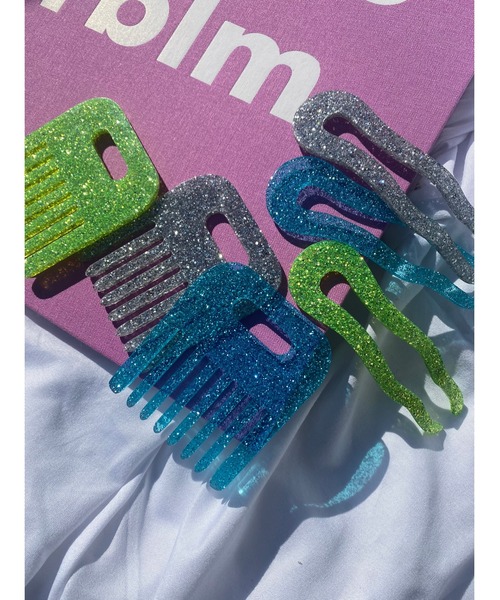 WC（ダブル シー）の「ラメヘアコーム（バレッタ/ヘアクリップ・レディース・ホワイト/ブルー/グリーン・FREE）」の6枚目の写真