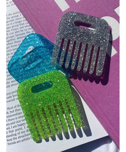 WC（ダブル シー）の「ラメヘアコーム（バレッタ/ヘアクリップ・レディース・ホワイト/ブルー/グリーン・FREE）」の5枚目の写真