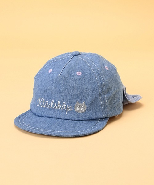 kladskap(クレードスコープ)の「ロゴ×ネコキャップ(キャップ・キッズ・ベージュ/ブルー・S/M/L)」の2枚目の写真